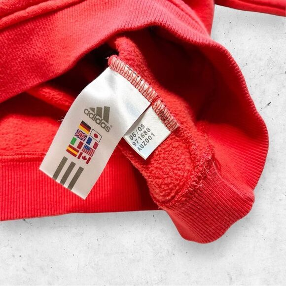 Vtg Y2K adidas 3 Stripes Hoodie Sweatshirt, Soft Logo Salmon Peach, Workout, S - Picture 6 of 6